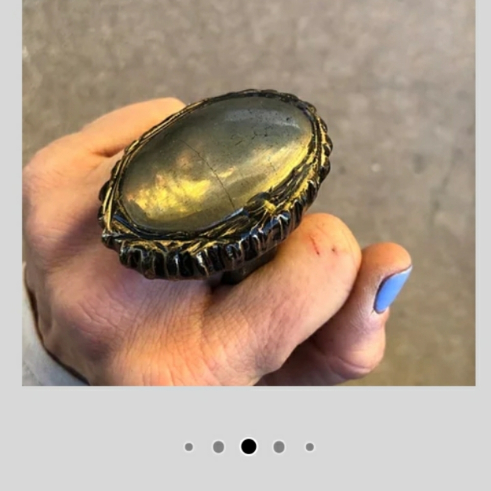 Adina Mills pyrite ring in size 8
